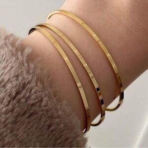 New! McKenzie 18K Gold Plated Bracelets (3pcs)